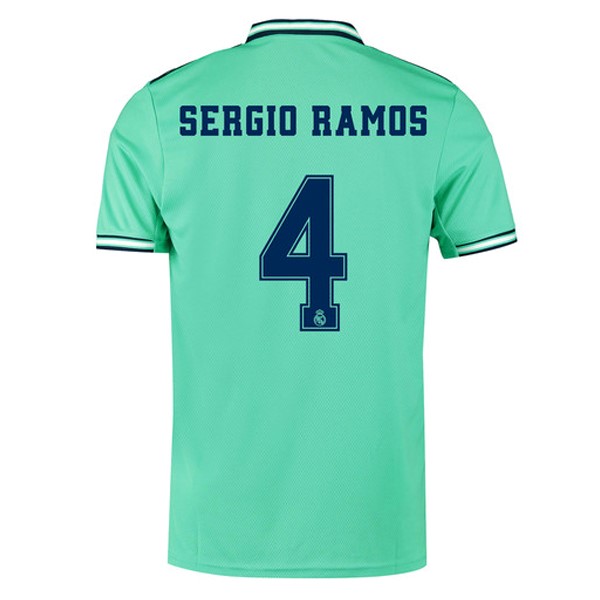 Maillot Football Real Madrid NO.4 Sergio Ramos Third 2019-20 Vert